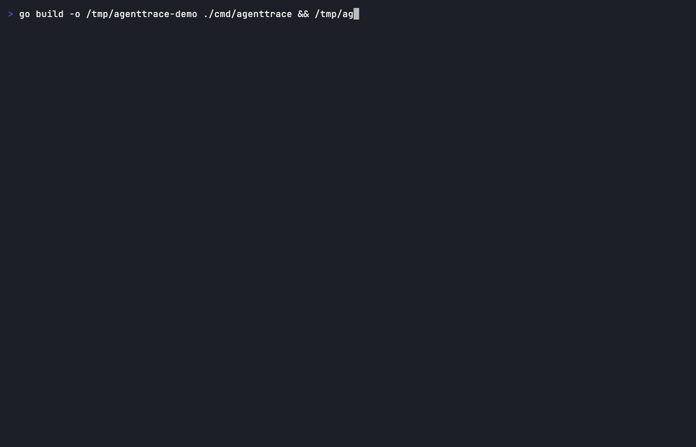 agenttrace TUI session list with health filtering and cost metrics